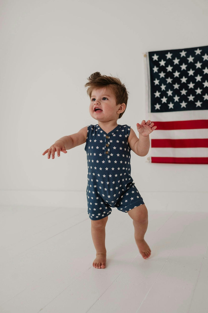 Boy's Sleeveless Romper