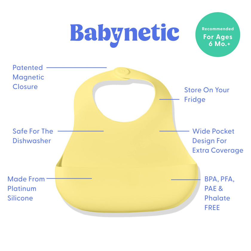 Magnetic Silicone Bib 2-Pack