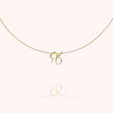 Initial Necklace, 14k Yellow Gold Filled