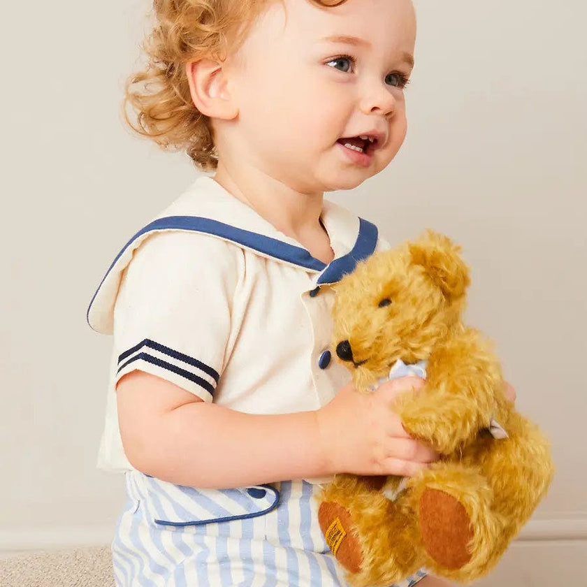 Regency Stripe Mariner Collar Two Piece Set With Bloomers in Blue (6mths-4yrs)