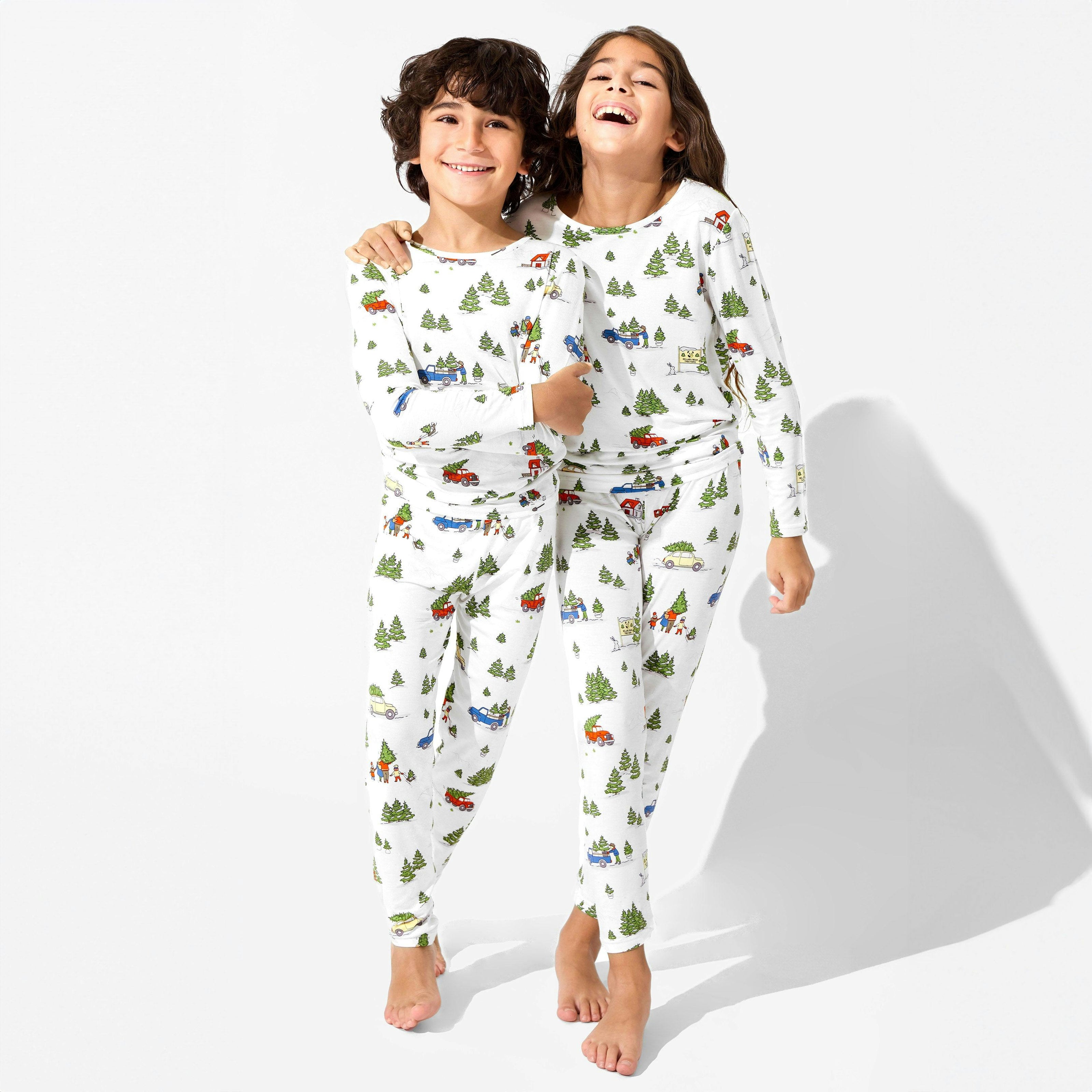 Christmas Tree Farm Bamboo Kids Pajamas