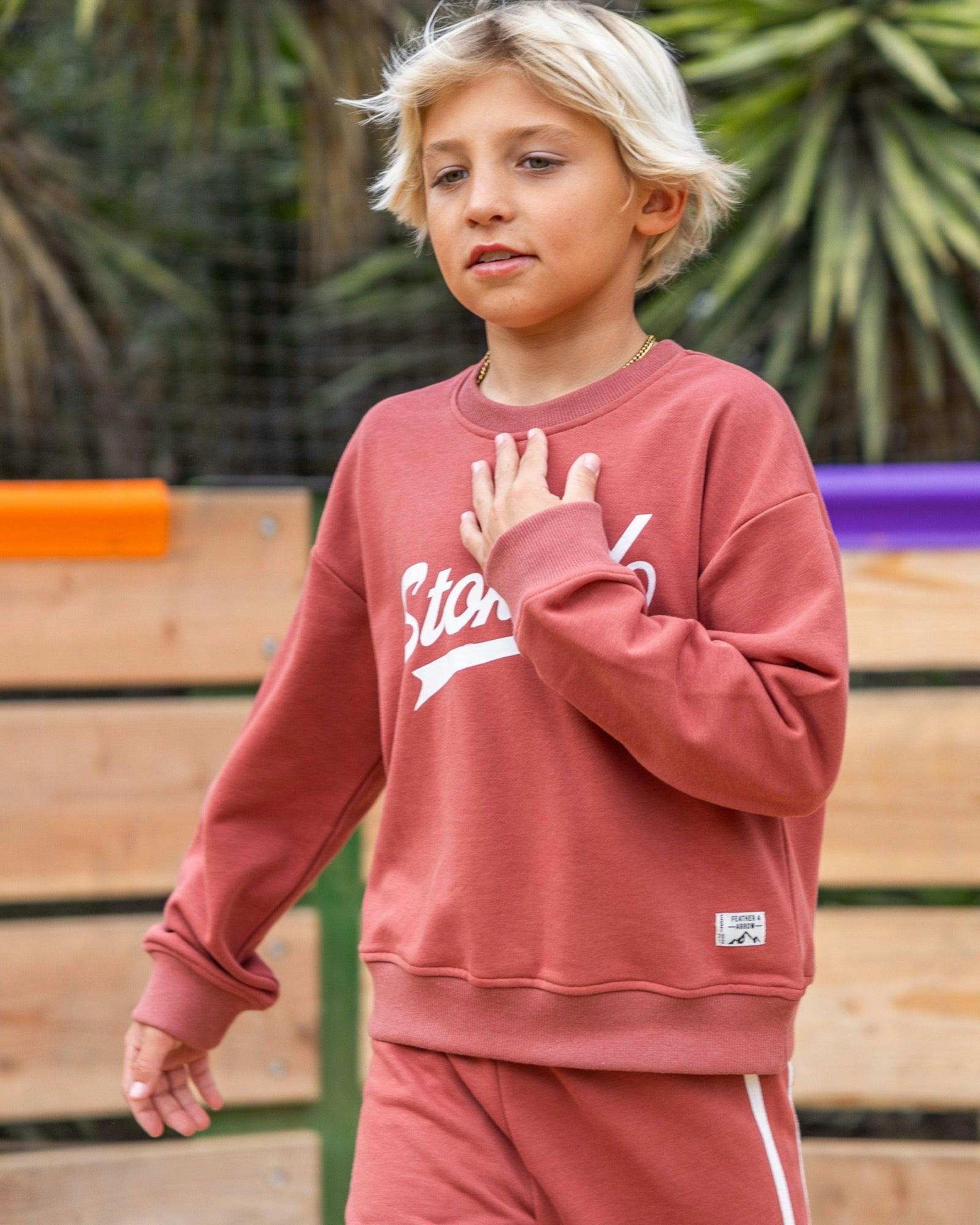 Ryder Stoked Sweatshirt - Canyon Red French Terry
