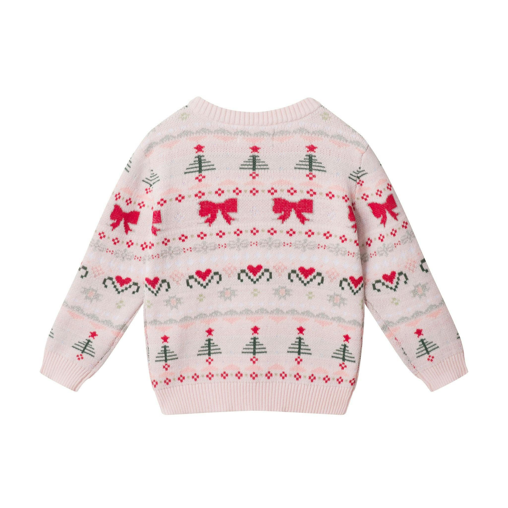 Infant (9-24M) Girls 3-Piece Sweater Set | Festive Bows & Hearts