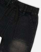 French Terry Denim Shorts
