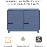 Hudson 6-Drawer Assembled Double Dresser