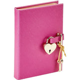 Heart Lock Leather Diary