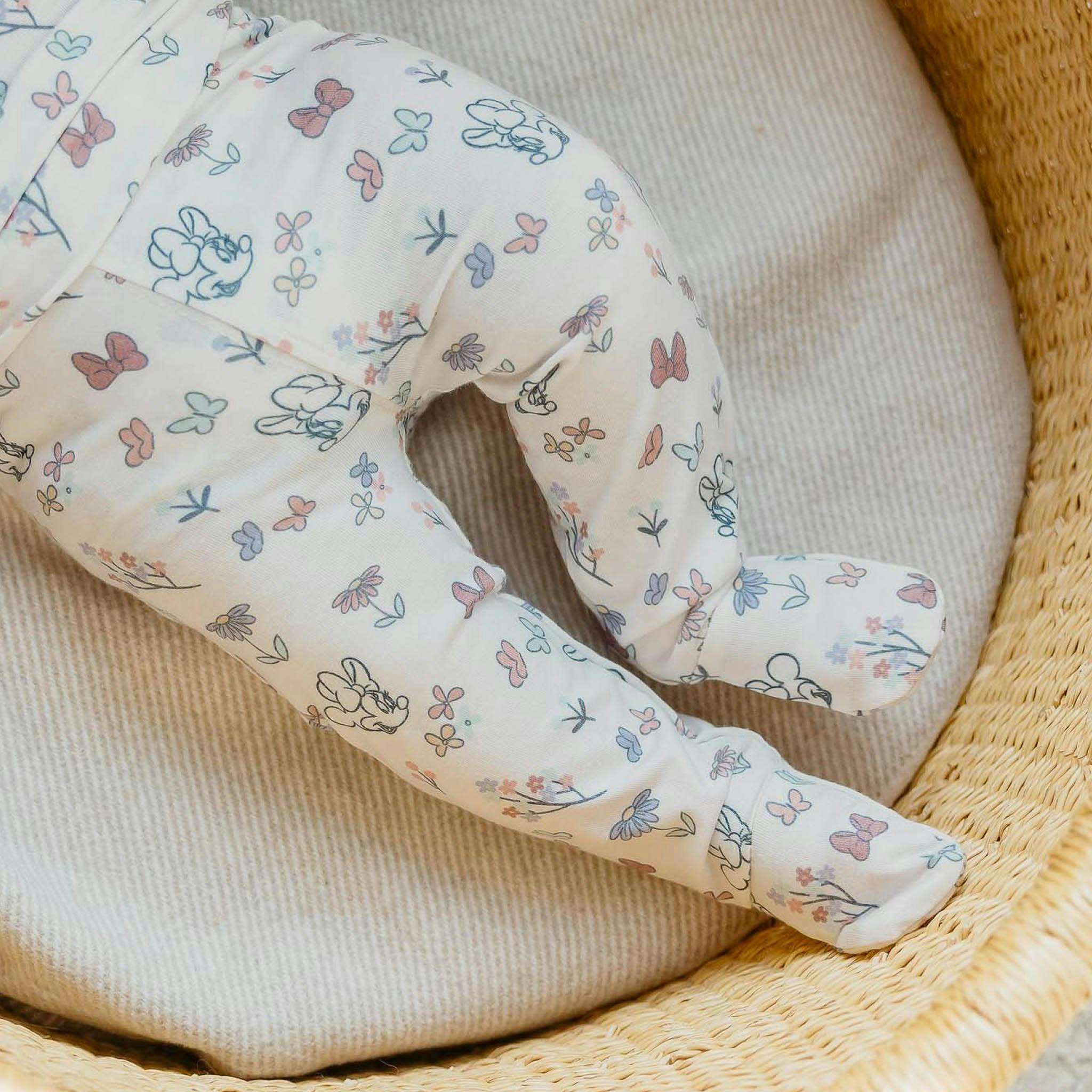 Footed Baby Pants - Minnie Mouse's Bowquet