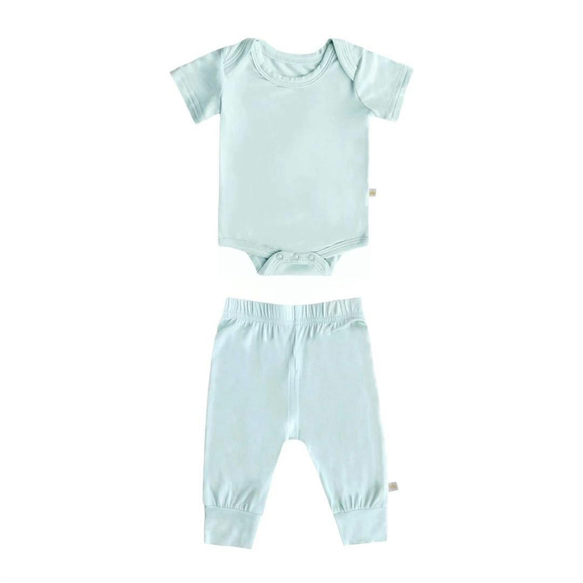 Mint Solid Bamboo Baby Jogger Set
