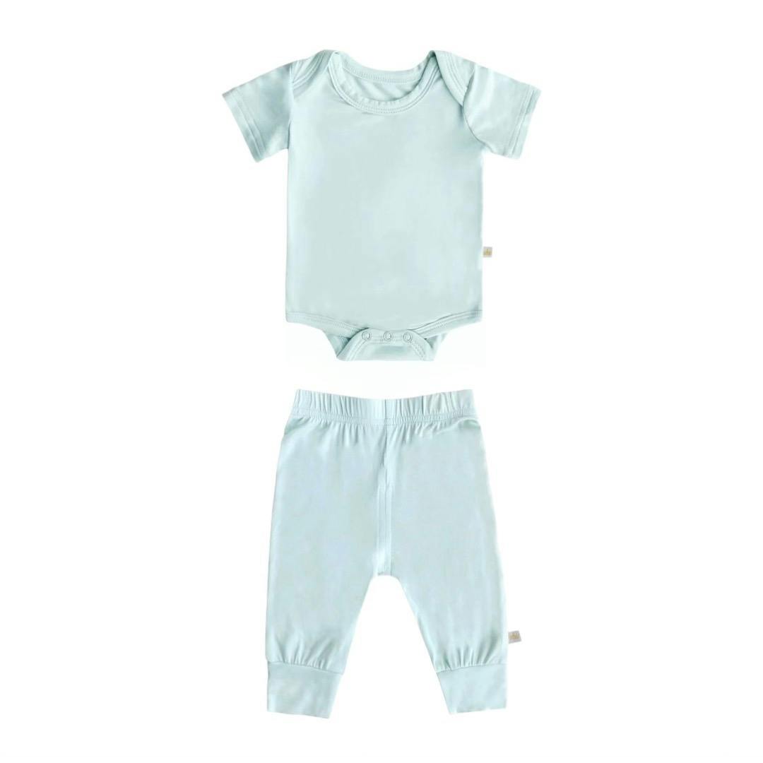 Mint Solid Bamboo Baby Jogger Set