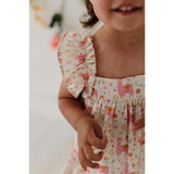 Girl's Drop-Waist Peplum Dress