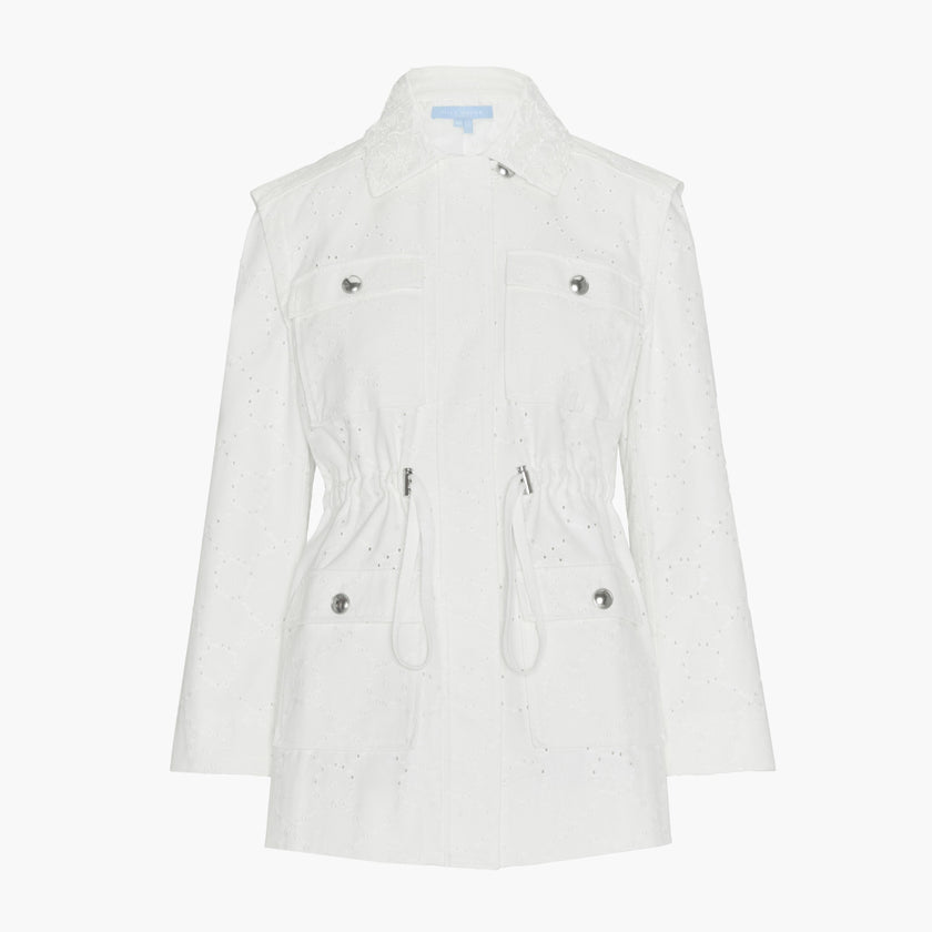 The Gillian Jacket - Ivory Eyelet