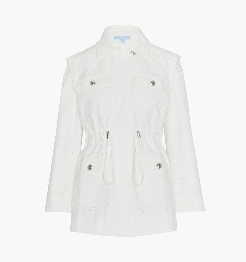 The Gillian Jacket - Ivory Eyelet