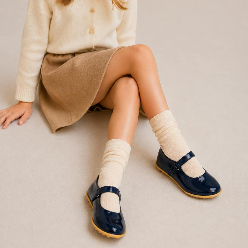 Bare Mary Jane | Blue Leather