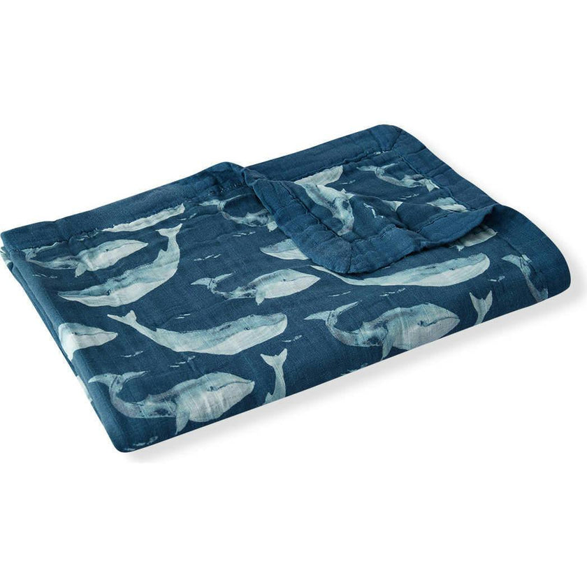 Blue Big Lovey Three-Layer Muslin Blanket
