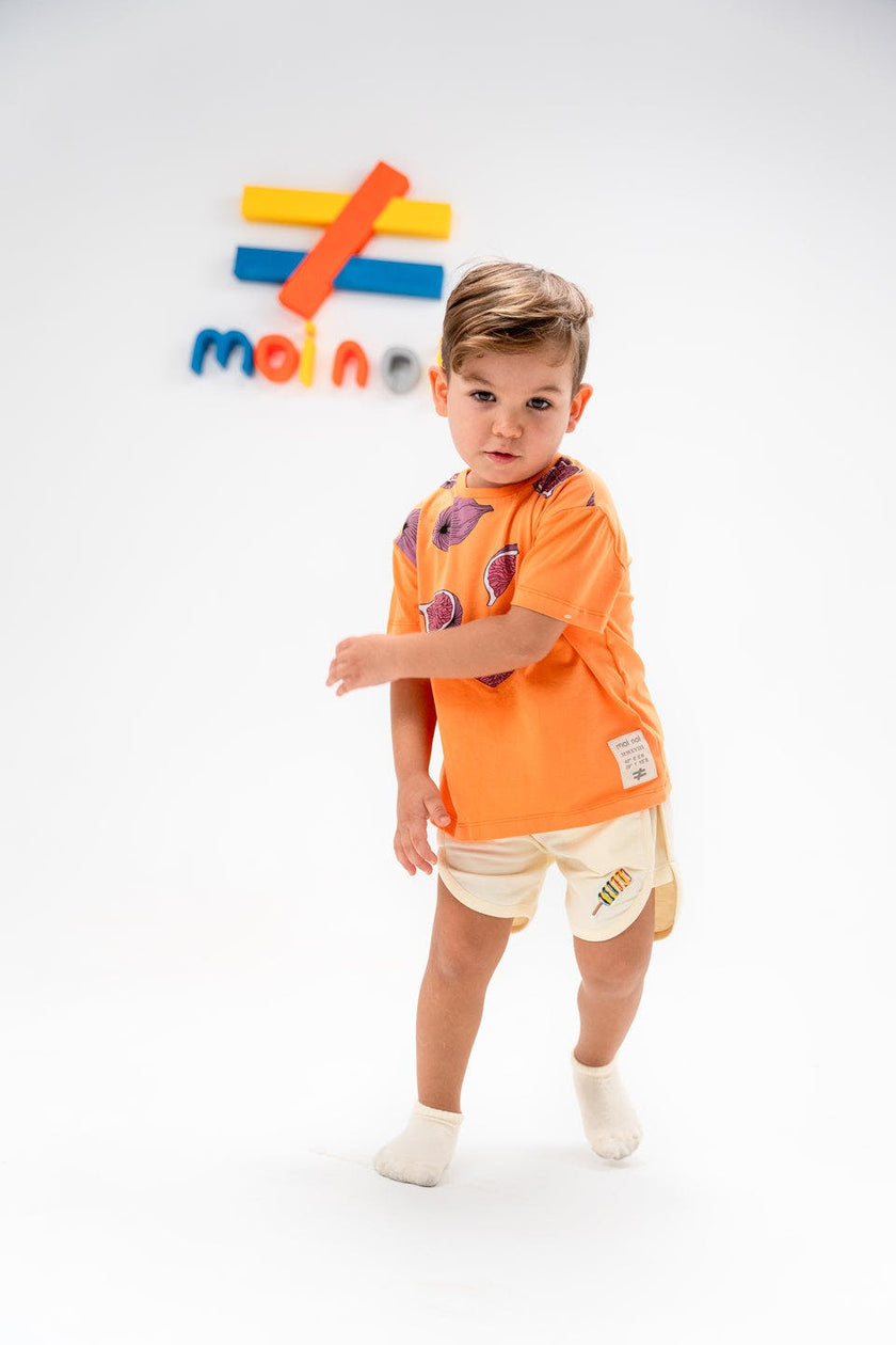 Orange Fig Icon Cotton Shorts
