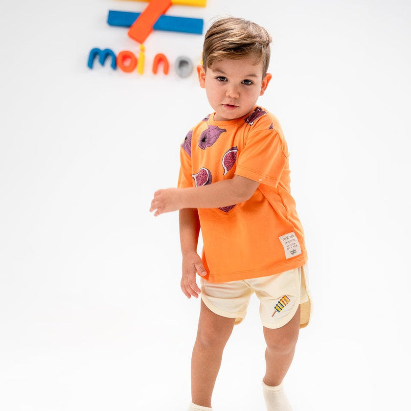 Orange Fig Icon Cotton Shorts