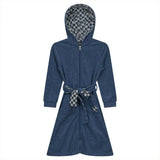 Checkered Star Applique Terry Robe