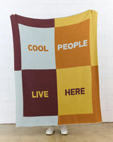 Cool People Live Here Knit Blanket