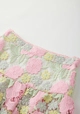 Estella Frill Embroidered Mini Skirt