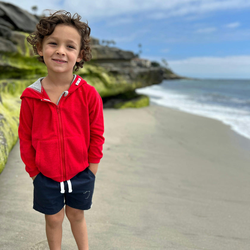 HUGO Navy Twill Boys Shorts