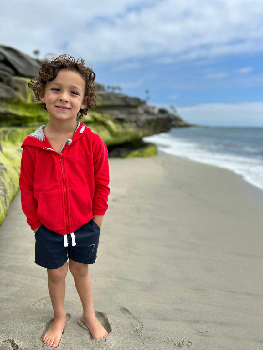 HUGO Navy Twill Boys Shorts