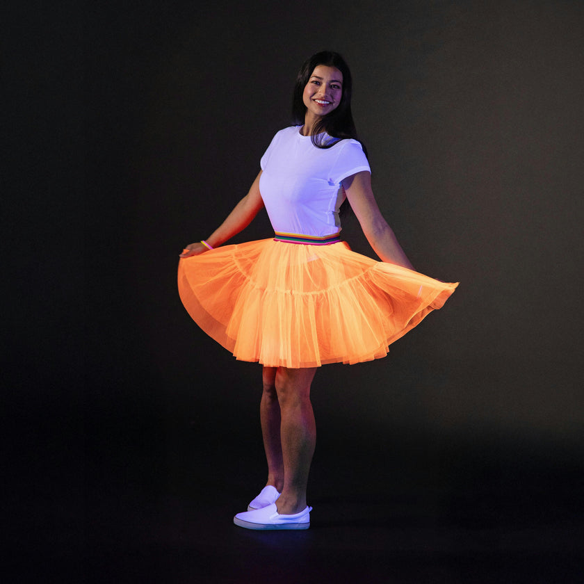 Jr Star Adult Short Orange Glow Skirt
