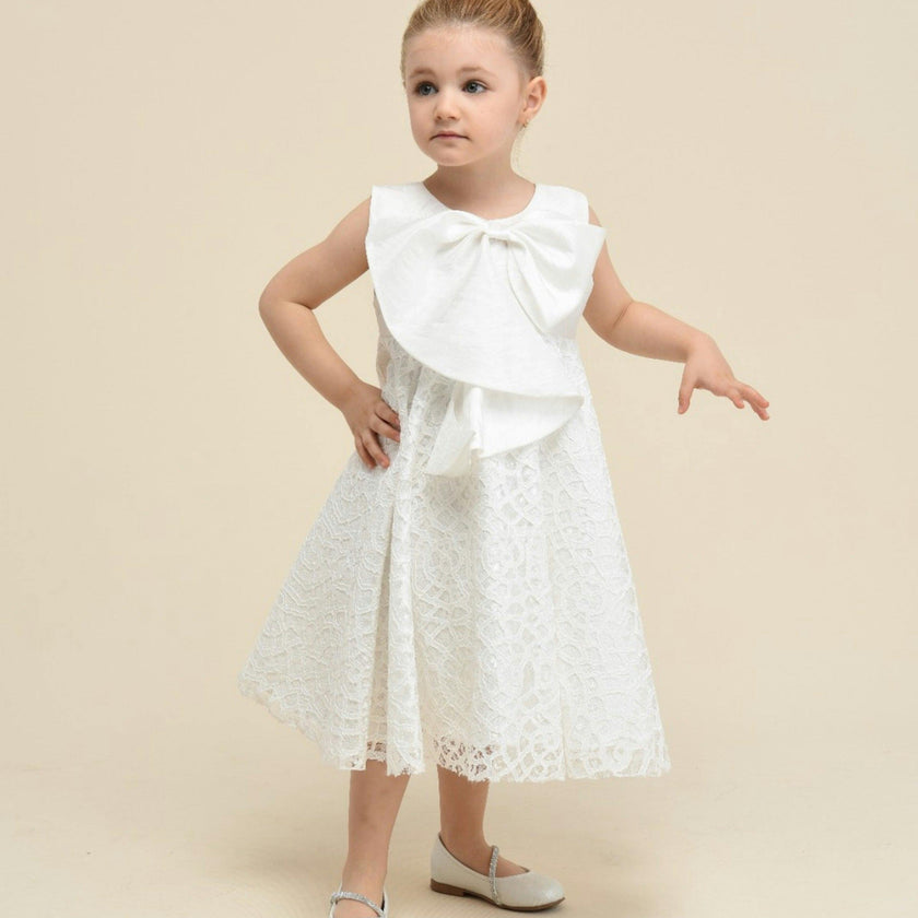 Cream Pamela Embroidered Dress