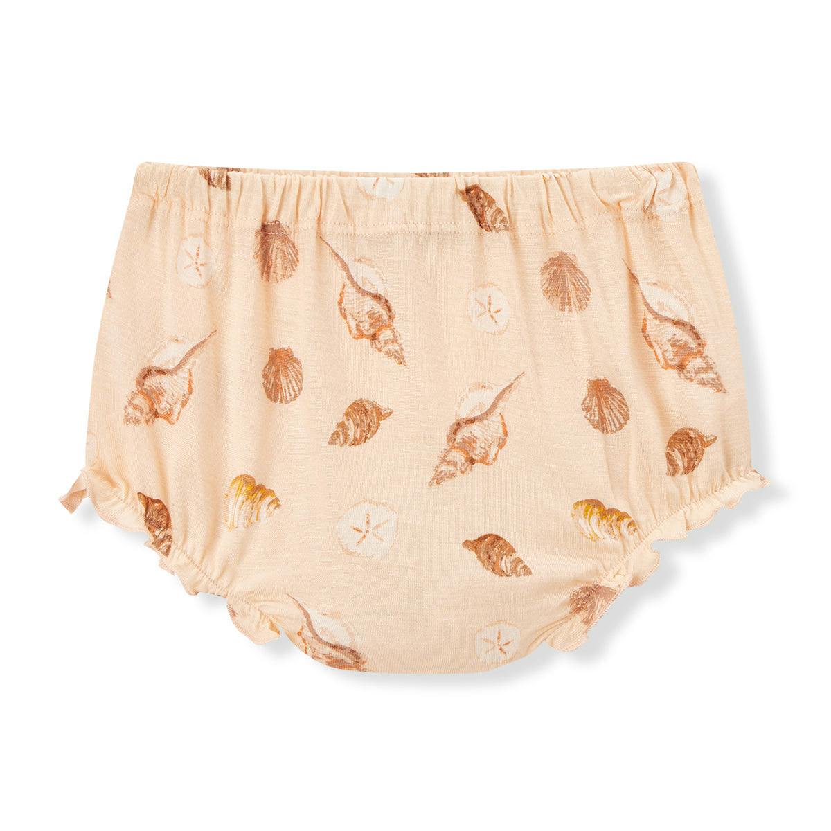 Seashells Bamboo Dress & Bloomer Set