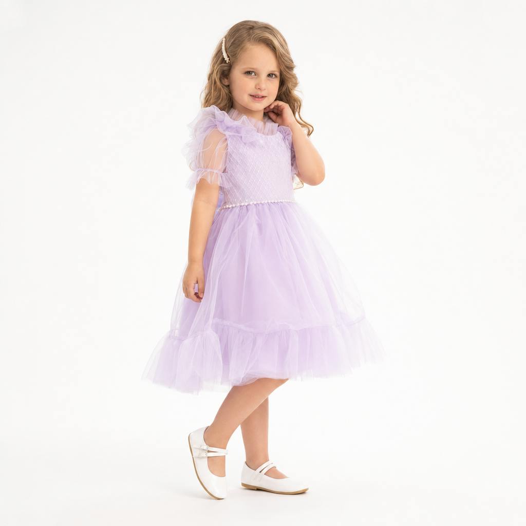Dreamy Lilac Princess Tulle Birthday Dress for Girls