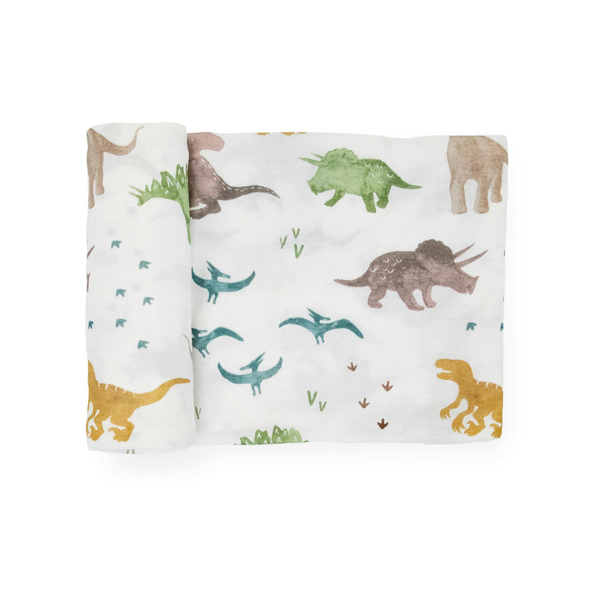 Stretch Knit Swaddle Blanket - Dino Pals