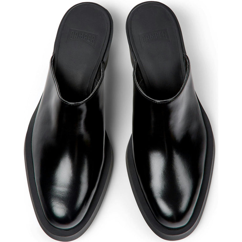 Women's Bonnie Leather Mules, Black