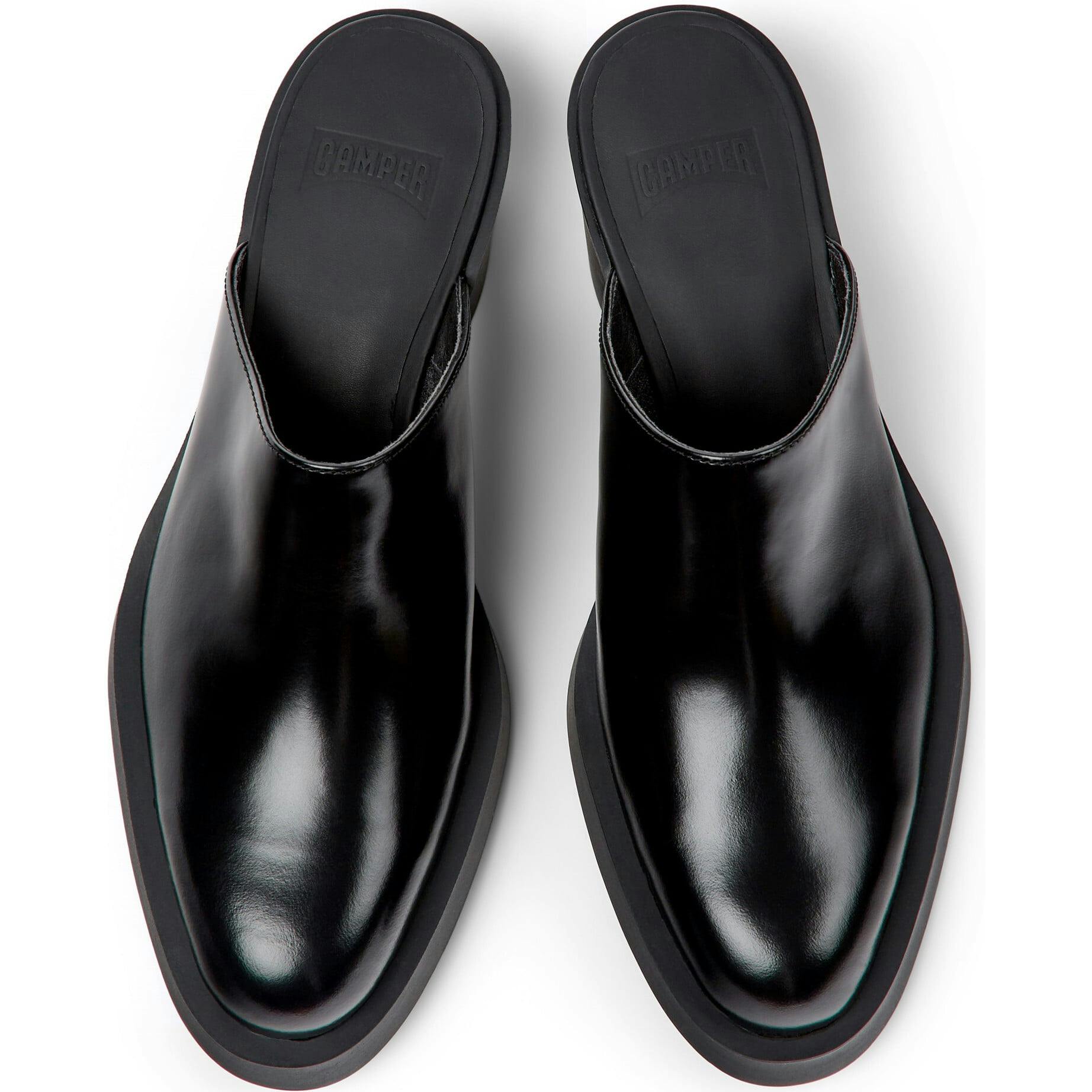 Women's Bonnie Leather Mules, Black