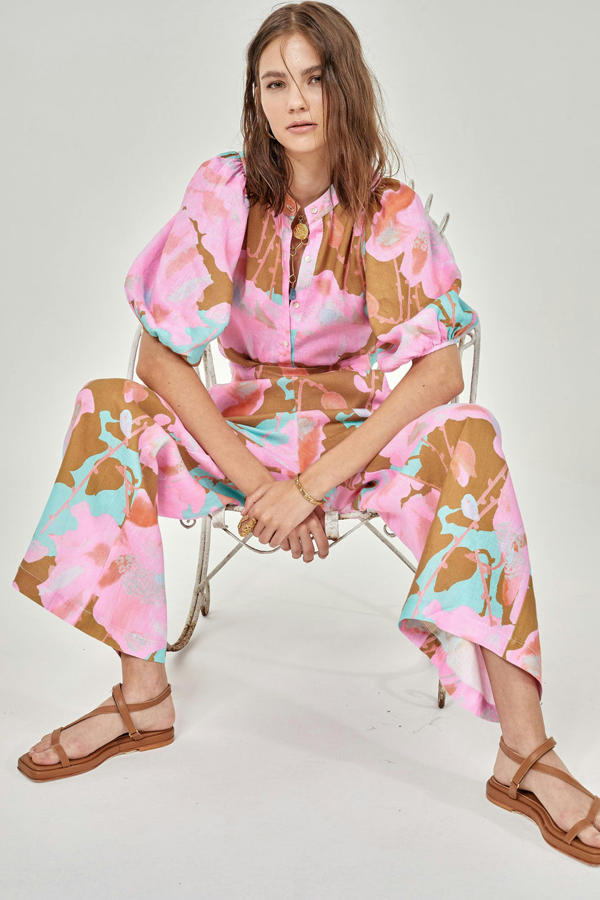 Bubble Linen Shirt - Aquarela