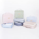 slate floral coated lunchbox