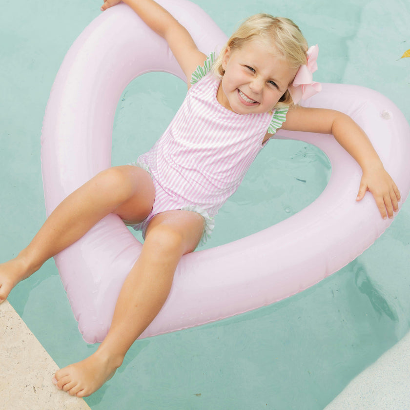 Scoop One Piece Swimsuit - Pink Stripe
