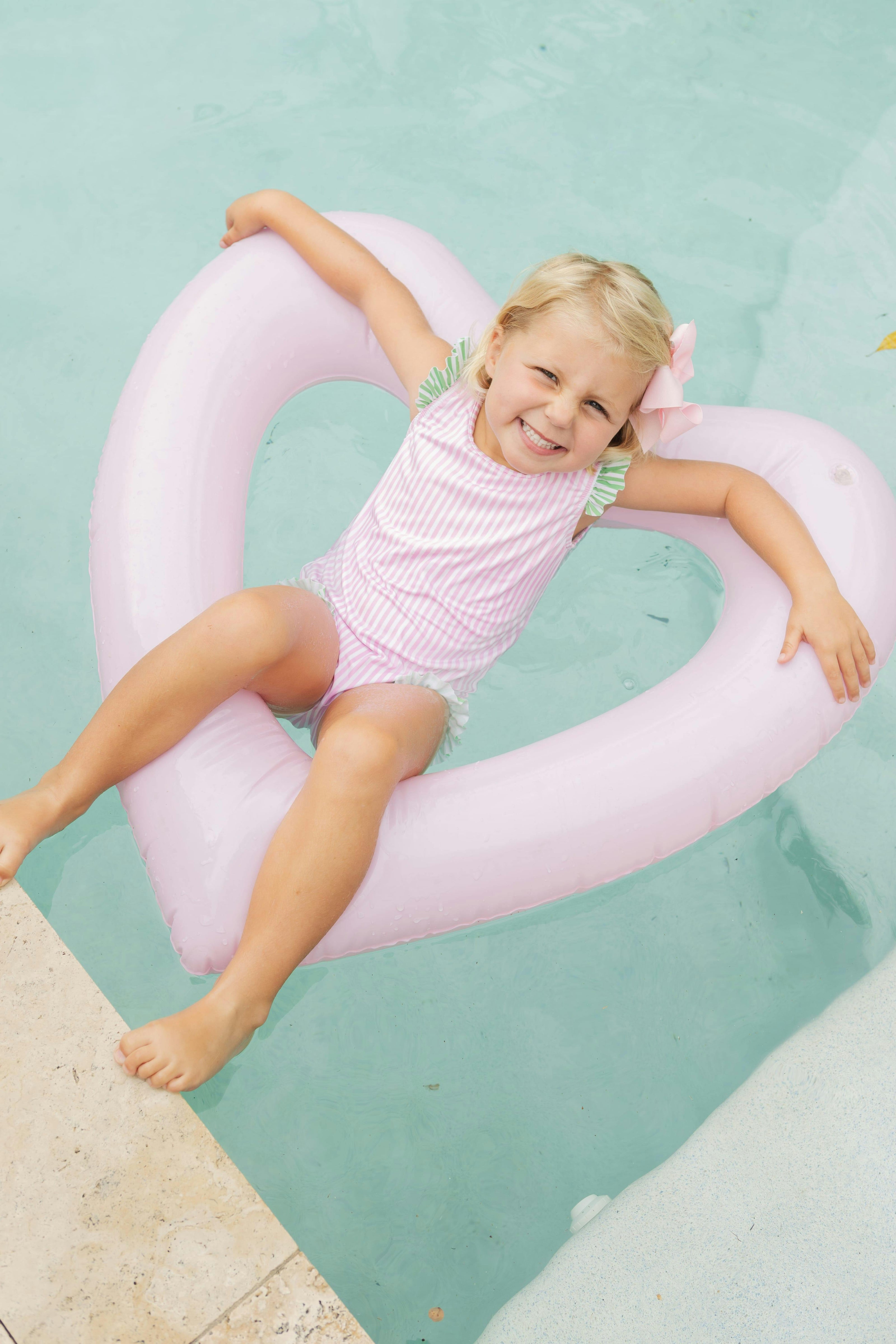 Scoop One Piece Swimsuit - Pink Stripe