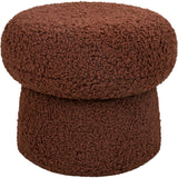 Mini Mushroom Pouf in Rouge Teddy Loop