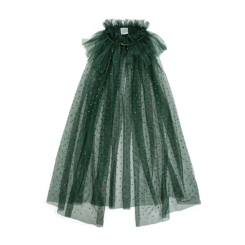 Emerald Rhinestone Christmas Cape