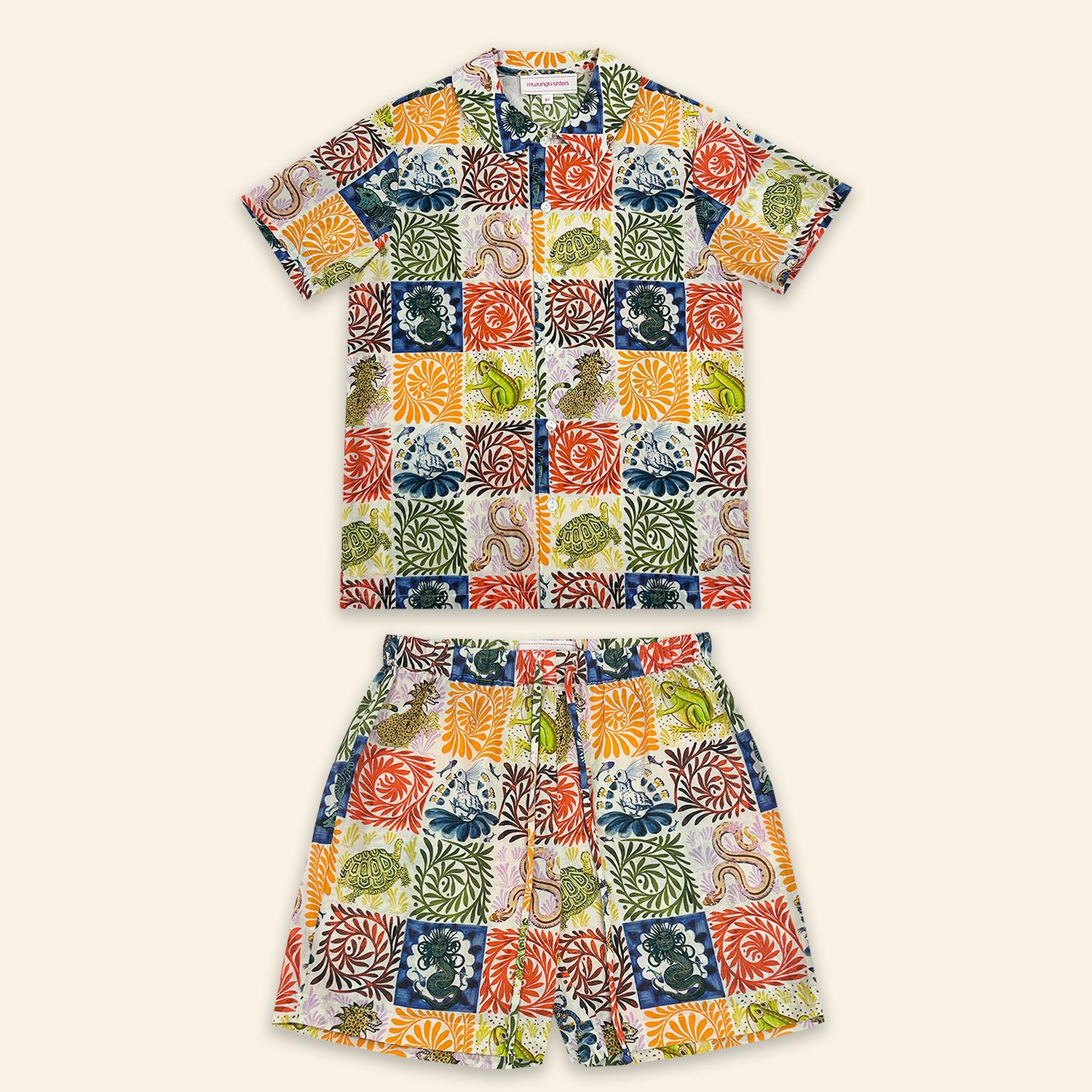 Kids Aryo Shirt and Otto Shorts Wild Tapestry