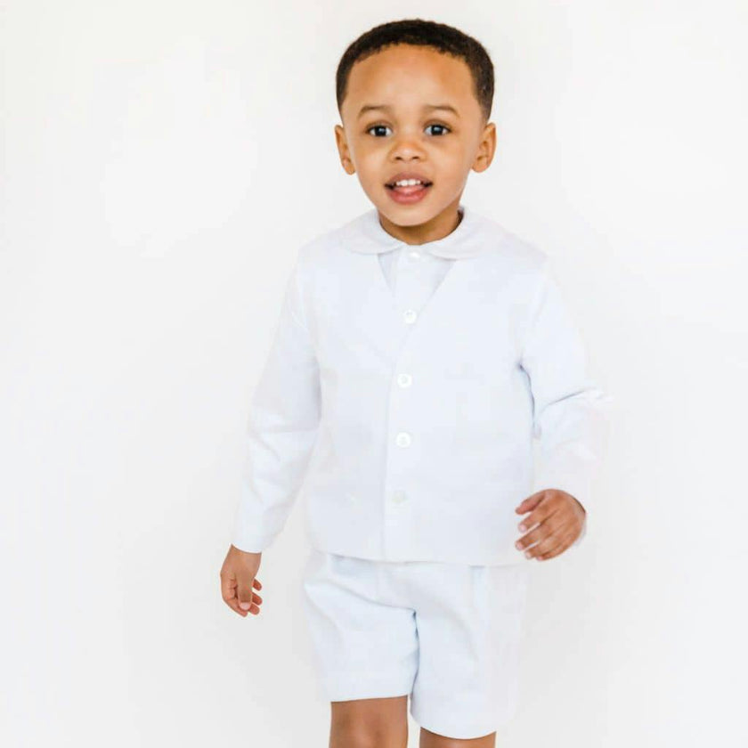White Pique Eton Suit
