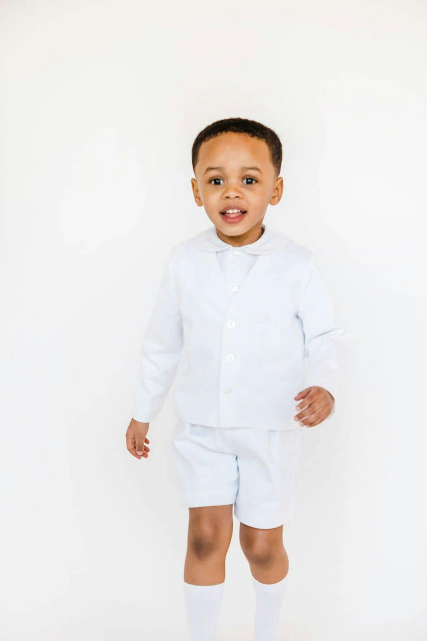 White Pique Eton Suit