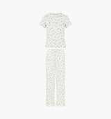 The Cleo Pointelle PJ Set - Rosie Bow Toss, Ivory
