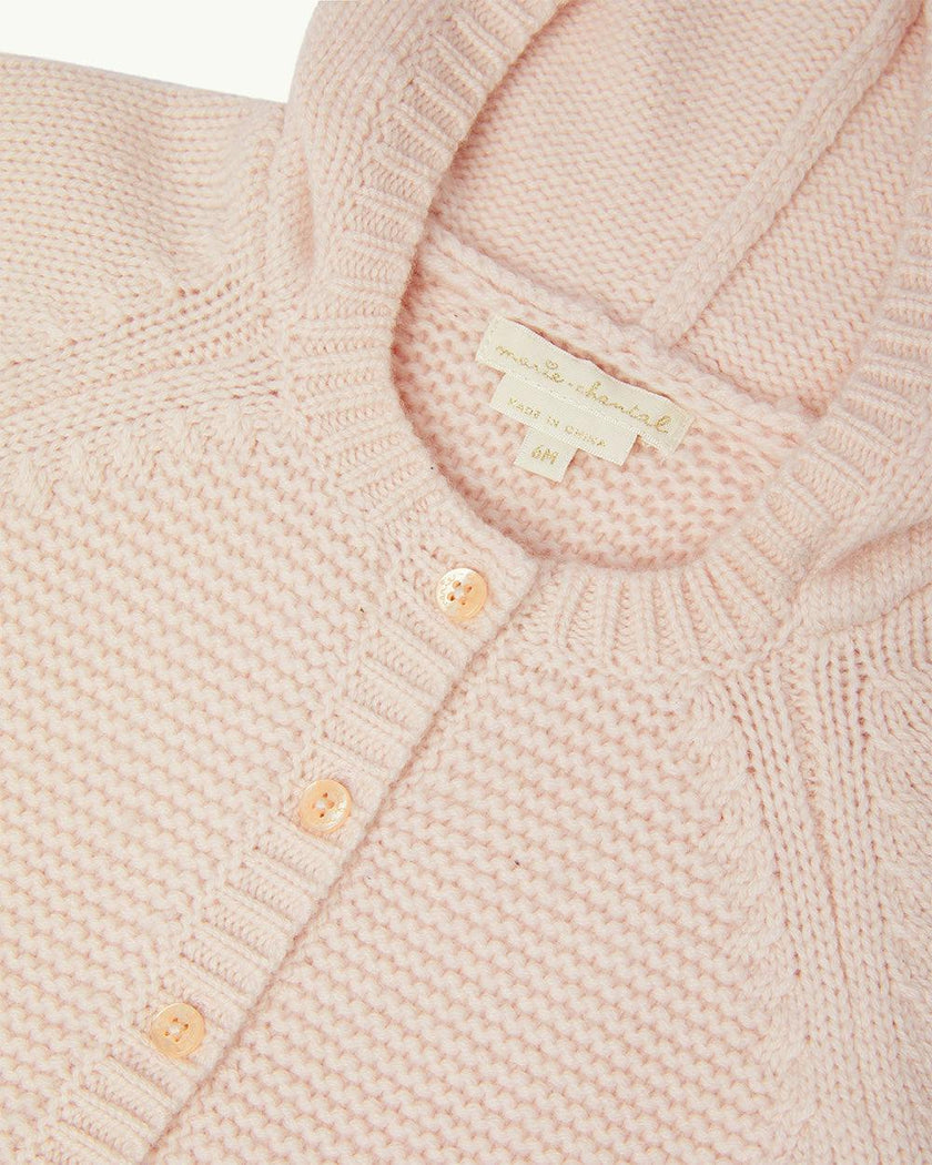 Bo Cable Knit Pram Cardigan - Pink