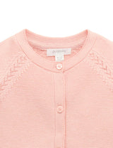 Scalloped Cardigan Guava Melange