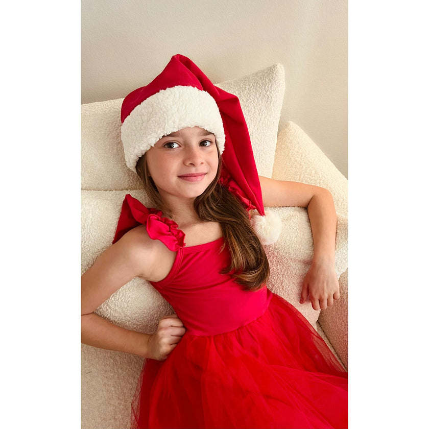 Red Elf Holiday Dress for Kids – Christmas Party Outfit -  Eco-friendly stocking stuffer