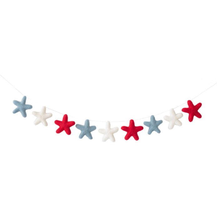Star Spangled Wool Felt Garland