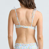 women's jasmine blossom cup bikini top with tie straps