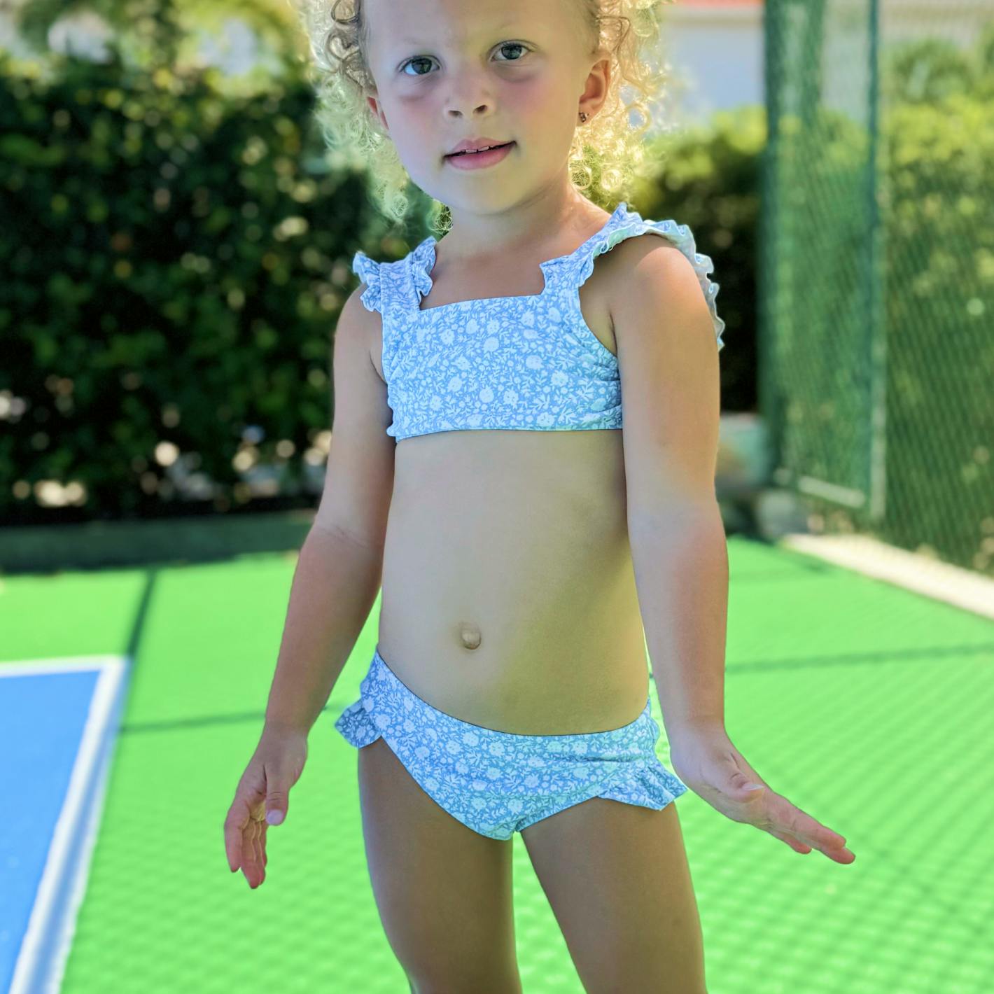 girls alpine fiore ruffle strap bikini
