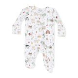 Cute Farm Animals Uni - 2 Way Zipper Footie