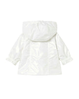 White Hooded Glossy Jacket